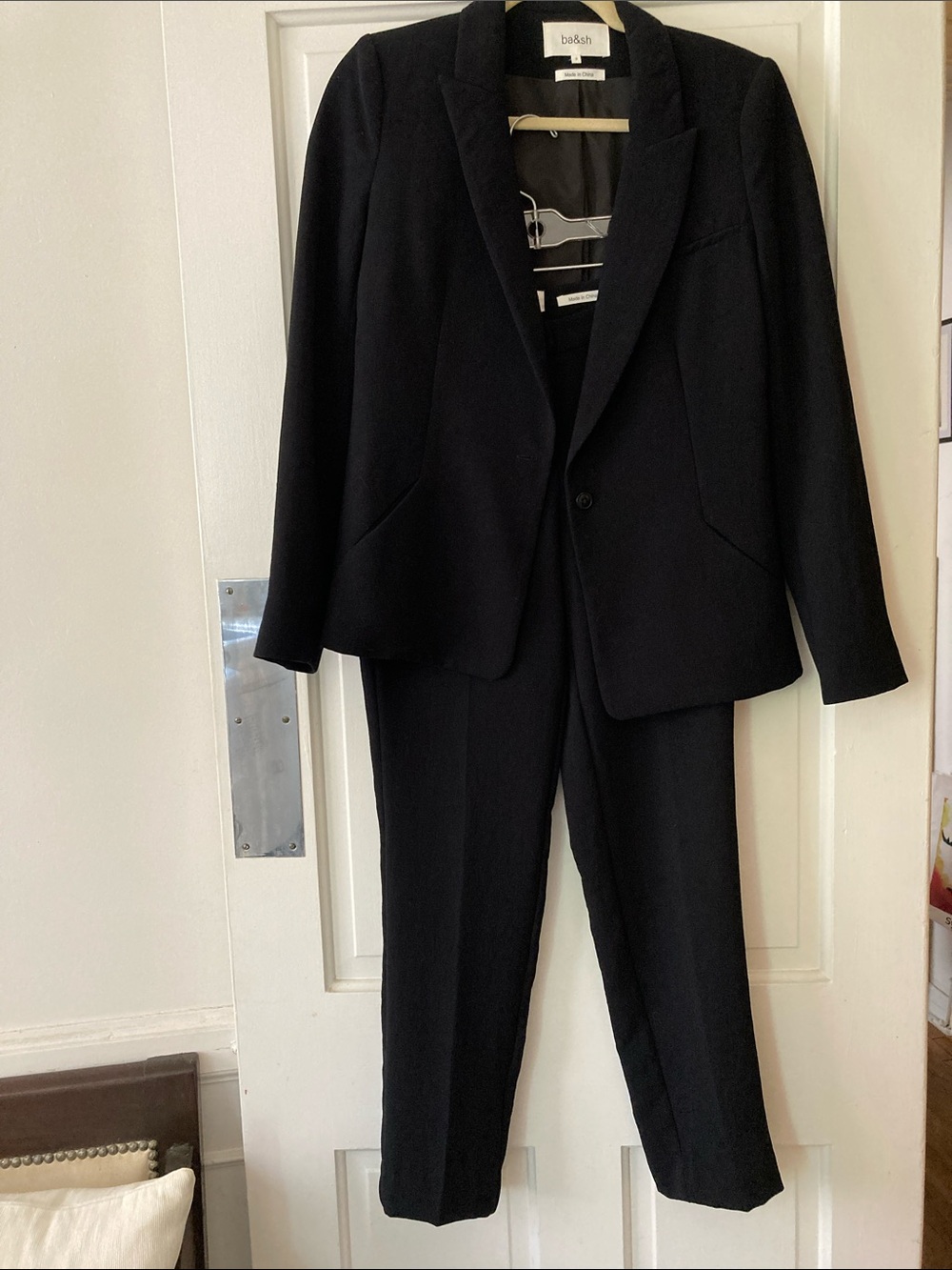 ba&sh Black Tailored Blazer and Trousers Set